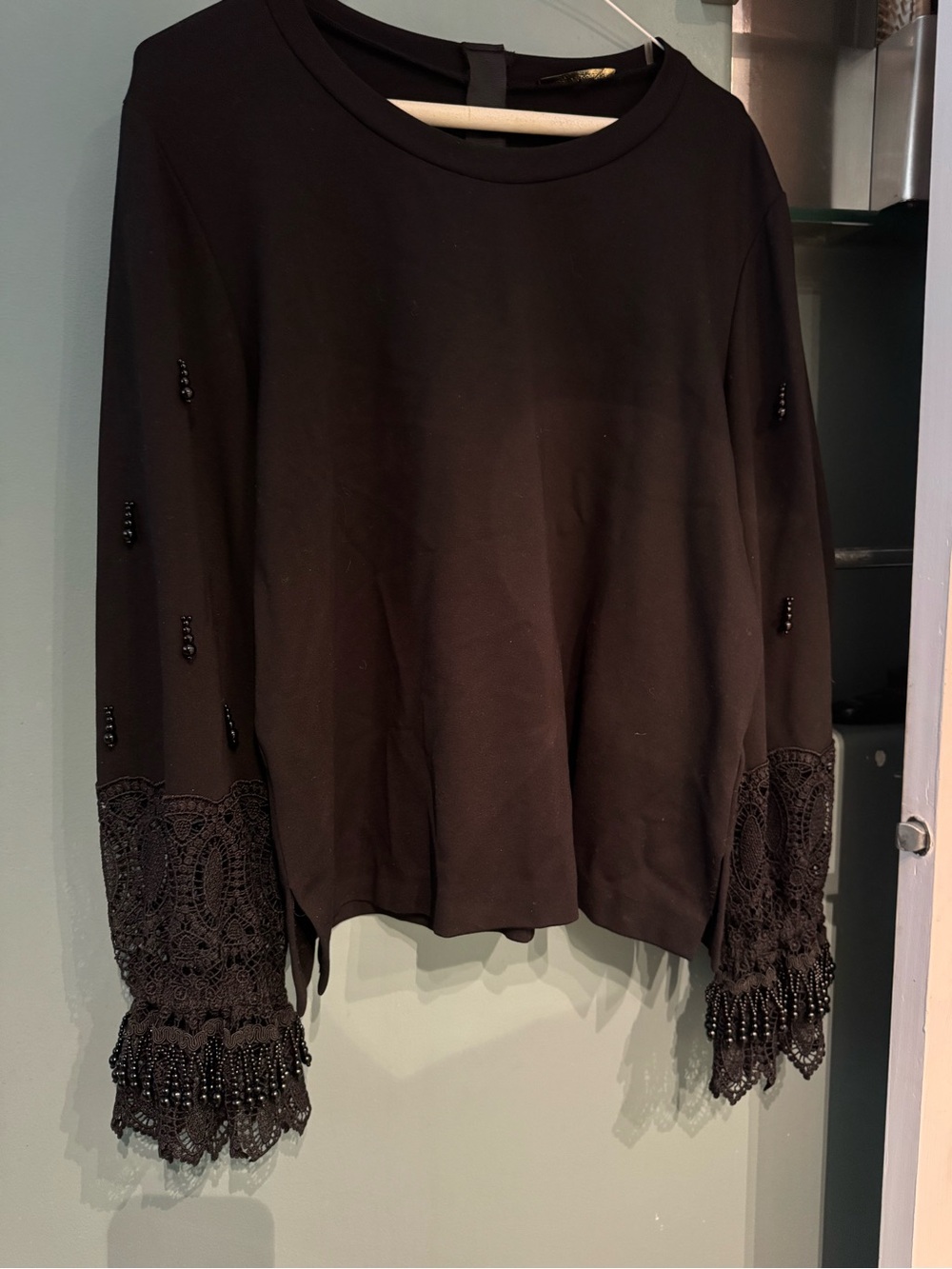 Kobi Halperin stunning Women's Lace Cuff Long-Sleeve Top